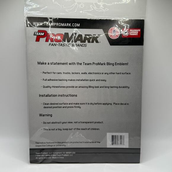 Team ProMark KANSAS Jayhawk UNIVERSITY Head Logo Bling Decal Adhesive Emblem - Picture 2 of 2